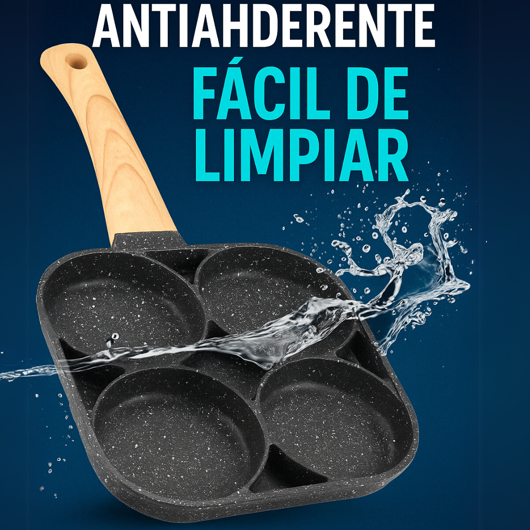 Sartén antiadherente de 4 puestos
