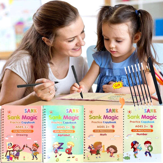 4 libros de Caligrafía para niños
