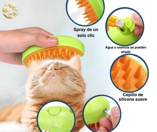 Cepillo a vapor para mascotas (Recargable ⚡)