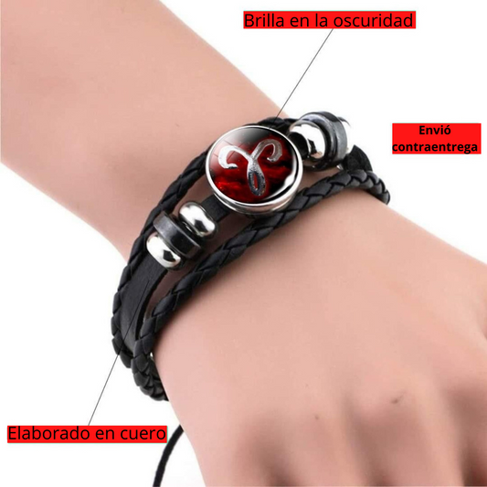 Pulseras zodiacales estilo Rocker
