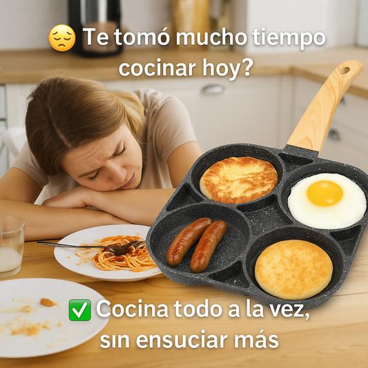 Sartén antiadherente  de 4 puestos