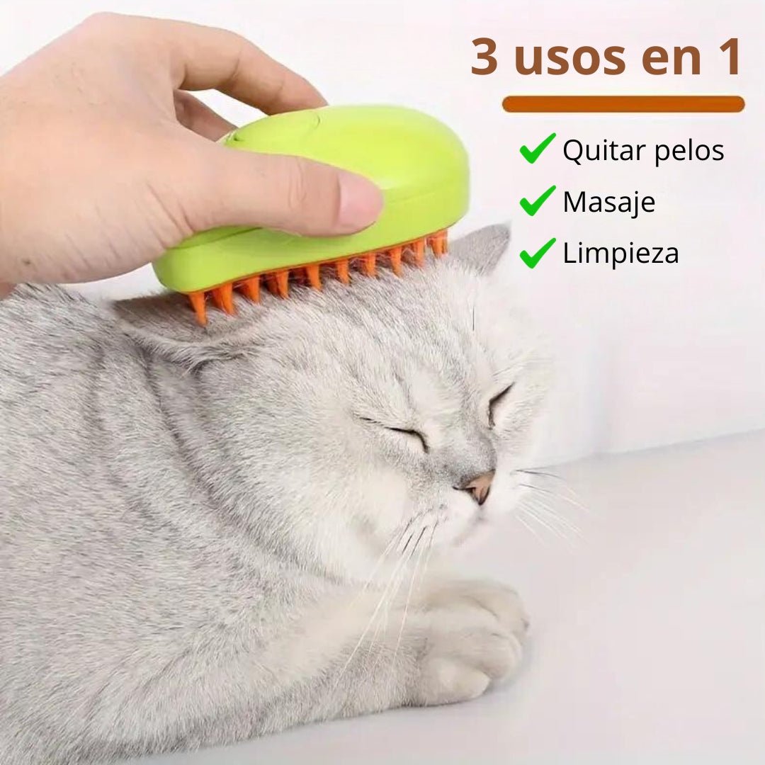 Cepillo a vapor para mascotas (Recargable ⚡)
