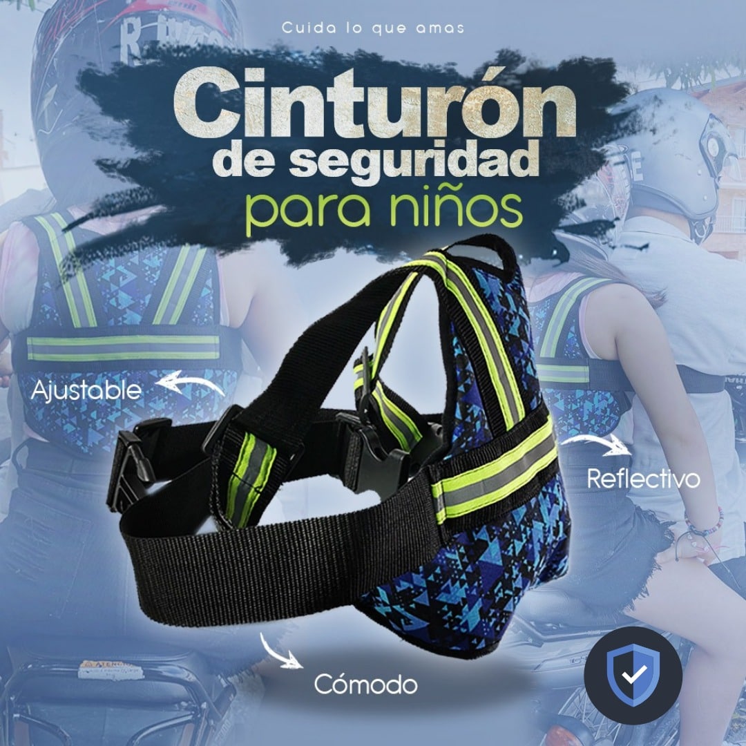 Chaleco de  seguridad para niños en moto